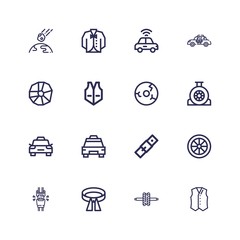 Editable 16 driver icons for web and mobile