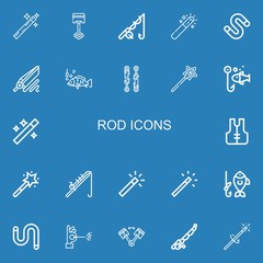 Editable 22 rod icons for web and mobile