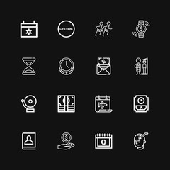 Editable 16 time icons for web and mobile