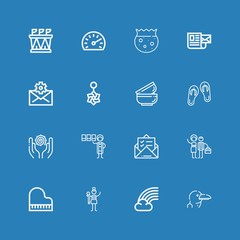 Editable 16 contour icons for web and mobile
