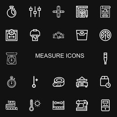 Editable 22 measure icons for web and mobile