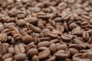 fresh roasted coffee beans background