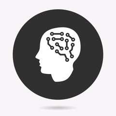Engineer mind - vector icon. Illustration isolated. Simple pictogram.
