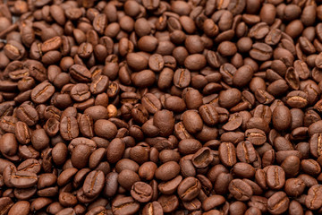fresh roasted coffee beans background