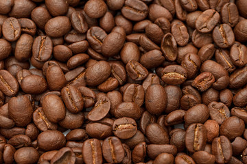 fresh roasted coffee beans background