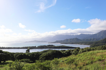 Obraz premium 산과 바다