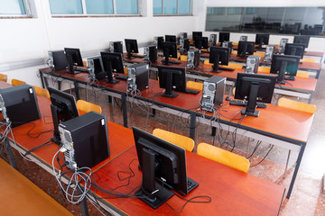 Multimedia classroom with computers