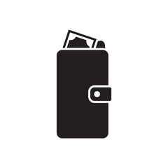 wallet icon in trendy flat style