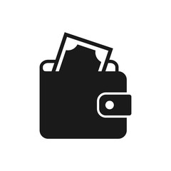 Fototapeta premium wallet icon in trendy flat style