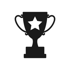 trophy icon in trendy flat style