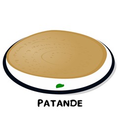 Patande Himachal pradesh Food Vector