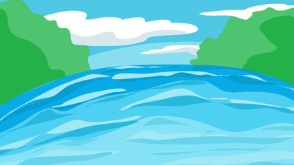 Obraz na płótnie Canvas vector the sea illustration of a background