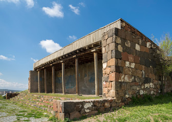 Fototapeta na wymiar Outer Portico-Post of Erebuni fortress , Yerevan, Armenia