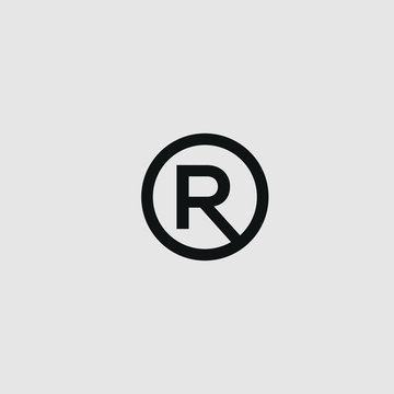 Letter R Modern Minimalist Circle Creative Abstract Business logo
