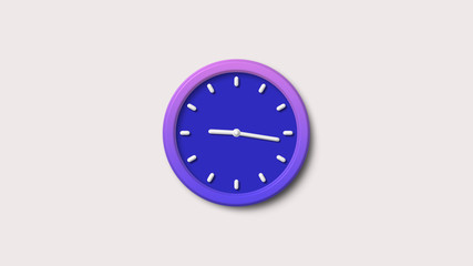 blue 3d clock icon,wall clock,blue wall clock icon,3d clock counting down