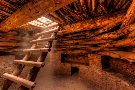 Kiva Ladder and  Atmospheric Sunbeams