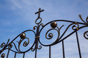 Fototapeta na wymiar Church Wrought Iron Fence
