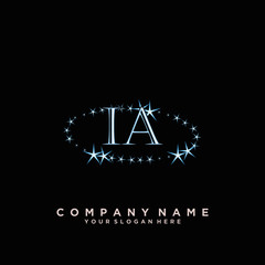 Initial Letter IA Logo With circle Template Vector	
