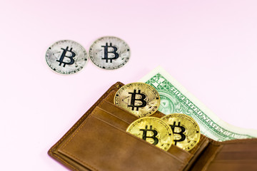 Bitcoin leather wallet