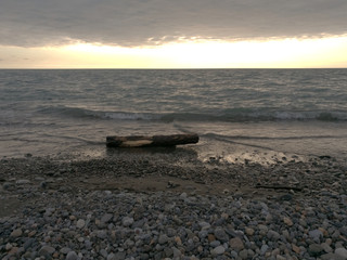 Severe Black Sea and log