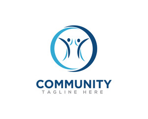 Community Logo Icon Design Vector