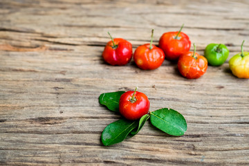 Fresh organic Acerola cherry