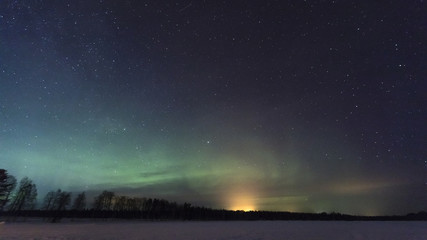Naklejka na ściany i meble Aurora in sky Finland