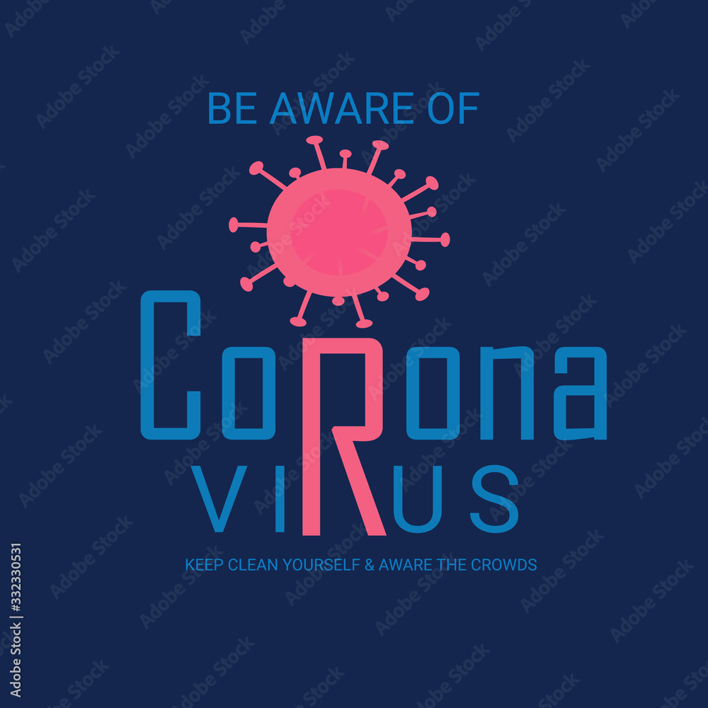 Sticker corona virus