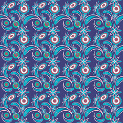 Abstract seamless colourful pattern exotic shapes backgrounds