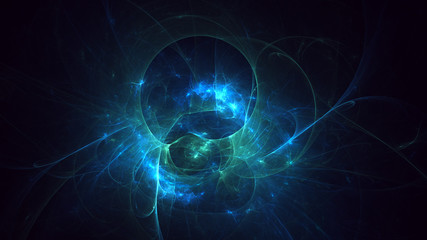 3D rendering abstract colorful fractal light background