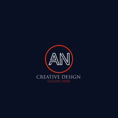 Initial AN Letter Logo With Creative Modern Business Typography Vector Template