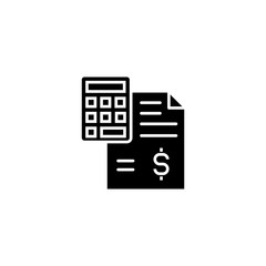 Budget icon. Money calculation symbol. Financial calculation and accounting sign. Trendy Flat style for graphic design, Web site, UI. EPS10. - Vector illustration 