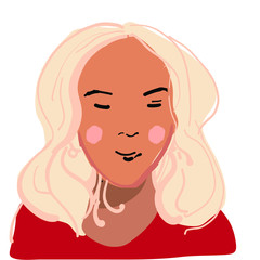 Young  girl face for your design