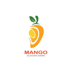 Mango Fruit Logo Template vector illustration design