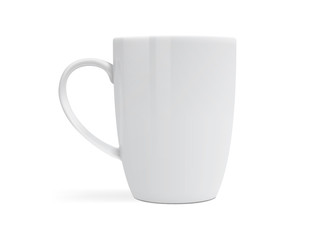 white mug isolated on white background mock up 