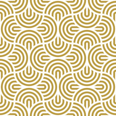 Art deco striped gold wave pattern.