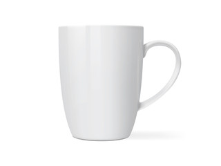 white mug isolated on white background mock up 