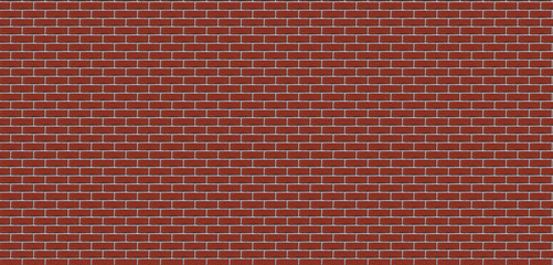 seamless panoramic red brick wall