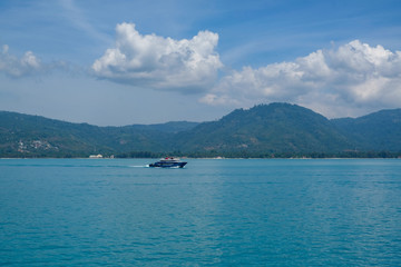 Fototapeta na wymiar Seascape of gulf of Thailand