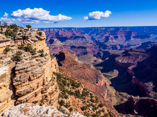 National parks usa southwest grand canyon labyrinth of rock cliffs, terraces, chasms and ravine drilled by Colorado River