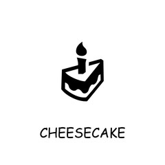 Cheesecake flat vector icon