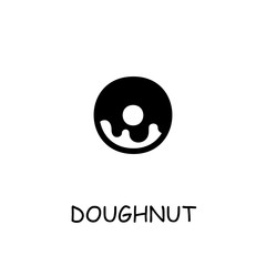 Fototapeta premium Doughnut flat vector icon