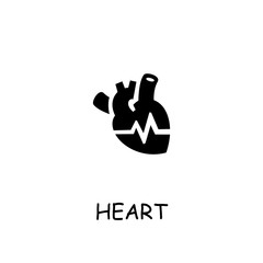 Human heart flat vector icon