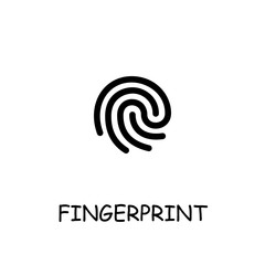 Fingerprint flat vector icon