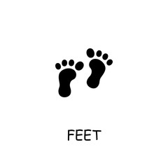 Feet flat vector icon