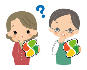 高齢者　運転　高齢運転者標識　マーク　おじいさん　おばあさん　もみじマーク