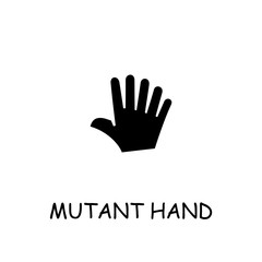 Mutant hand flat vector icon