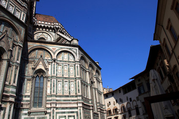 Fototapeta na wymiar Firenze, Italy - April 21, 2017: The Duomo and Brunelleschi cupola in Florence, Firenze, Tuscany, Italy