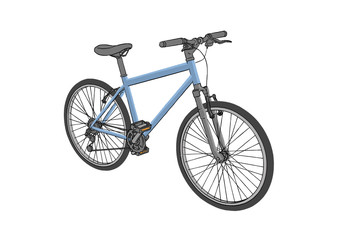 Blue Bicycle illustration