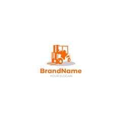 Simple Forklifts Logo Design Vector